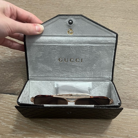 Gucci Women's GG 4276NS 4276/N/S Aviator Swarovski Crystals Temples Sunglasses - Picture 5 of 5